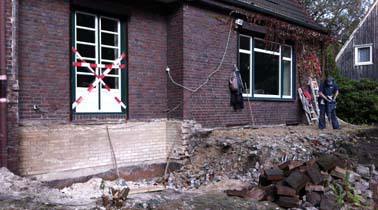 Abrissarbeiten in Volksdorf